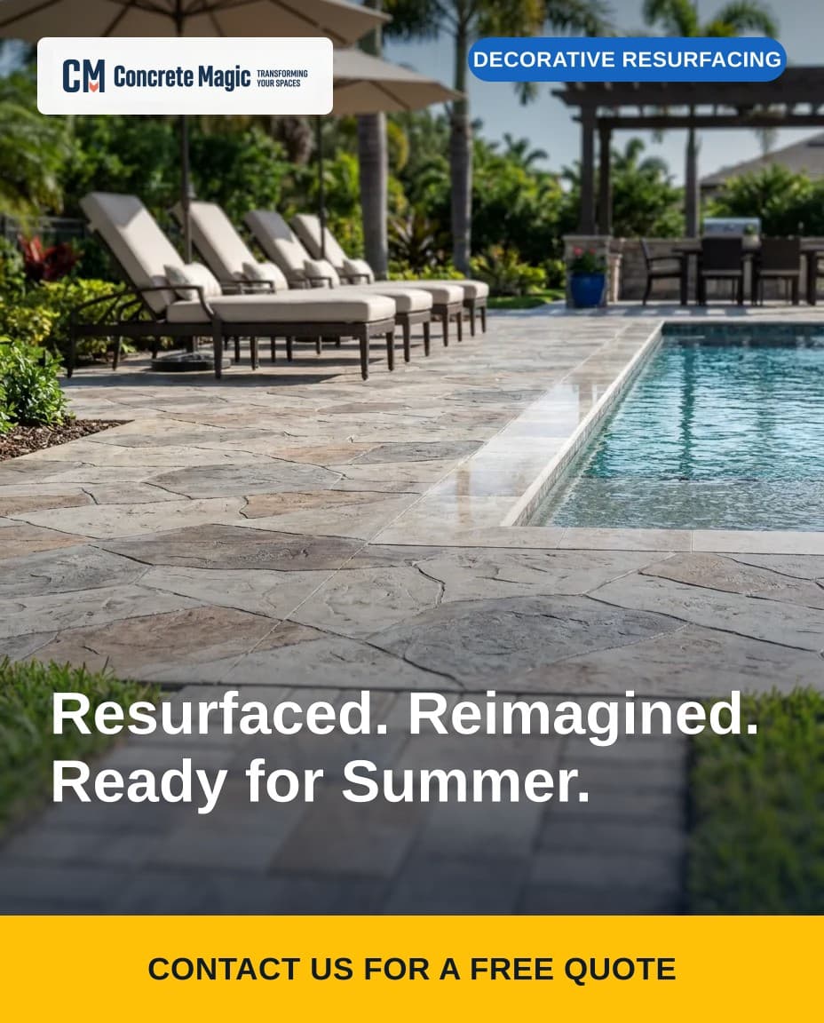 Resurfaced. Reimagined. Ready for Summer. social ad graphic