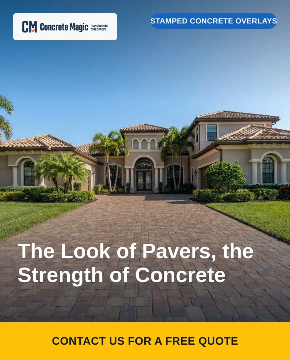 The Look of Pavers, the Strength of Concrete social ad graphic