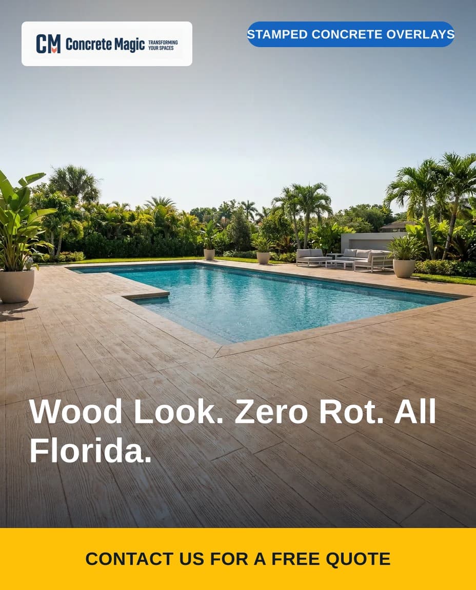 Wood Look. Zero Rot. All Florida. social ad graphic