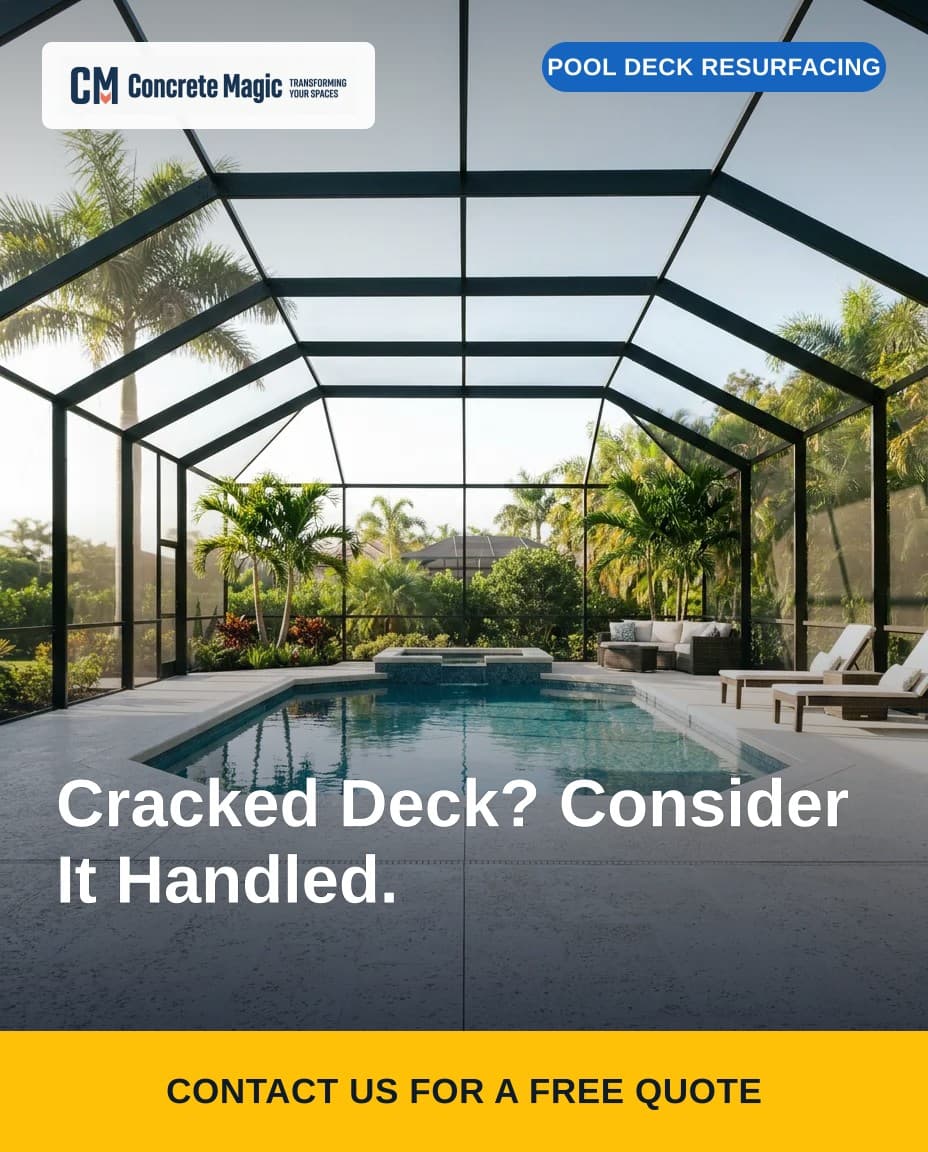 Cracked Deck? Consider It Handled. social ad graphic