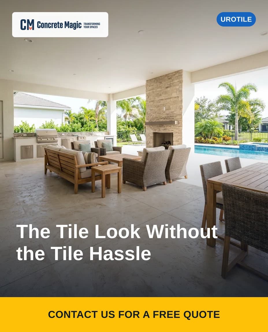 The Tile Look Without the Tile Hassle social ad graphic